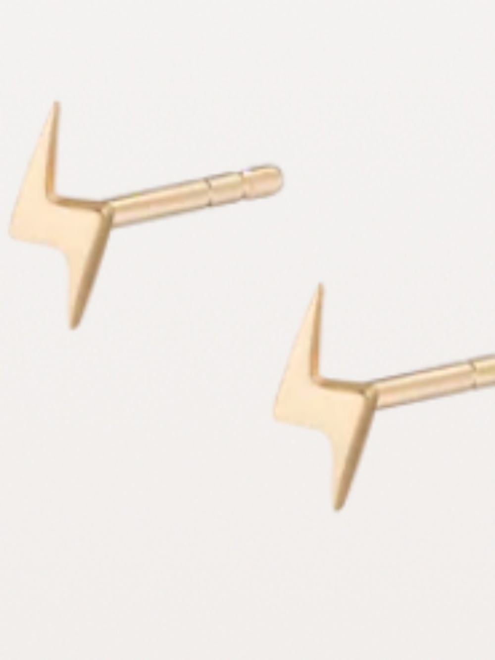 Aurate Gold Bolt Stud Earrings